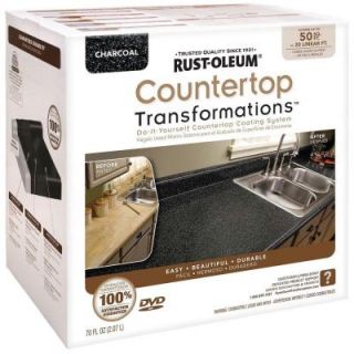 Rust Oleum Transformations 1 qt. Charcoal Large Countertop Kit 258285