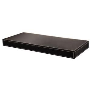 Azure 10 in. Floating Black Leather Shelf (Price Varies by Length) VAZURE1024BK