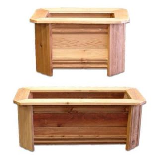 Design Craft MIllworks Rectangle Duo Natural Cedar  Planter Box DISCONTINUED 460402