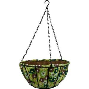 Pride Garden Products 14 in. Garden Party Floral Coco Fabric Basket (2 Pack) 11005