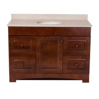 St. Paul Summit 48 in. Vanity in Auburn with Colorpoint Vanity Top in Maui SUSD48MAP2COM AU