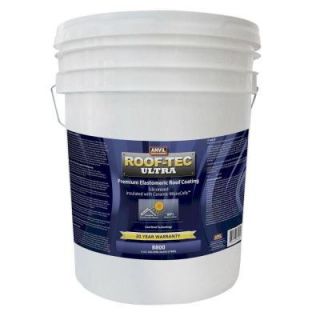 ANViL ROOF TEC 5 gal. Ultra Siliconized and Microcell Elastomeric White Roof Coating 880005