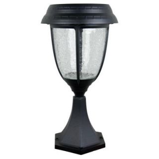 XEPA Timer Activated 12 hrs. 200 Lumen Post Mount Outdoor Black Solar LED Lamp SPX322