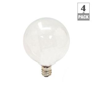 GE 40 Watt Incandescent G16.5 Globe Soft White Light Bulb (4 Pack) 40GM/W/CD4 TP6
