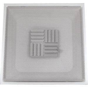 SPEEDI GRILLE 24 in. x 24 in. White Drop Ceiling T Bar Perforated Face Air Vent Register with 10 in. Collar TB PAB 10