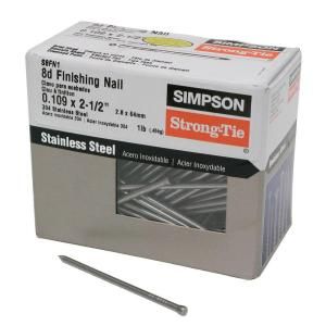 Simpson Strong Tie 8d 2 1/2 in. 12 Gauge 304 Stainless Steel Finishing Nail (1 lb.) S8FN1