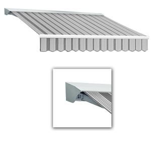 AWNTECH 24 ft. LX Destin with Hood Manual Retractable Acrylic Awning (120 in. Projection) in Gun/Gray DM24 361 GUNG