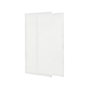 Swanstone 36 in. x 96 in. Two Piece Easy Up Adhesive Shower Wall Kit in White SS 3696 2 010