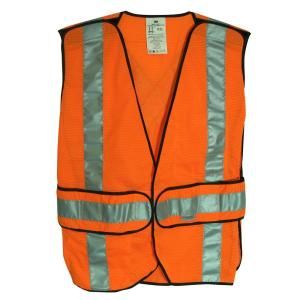 3M Tekk Protection High Visibility Orange Class 2 Construction Safety Vest 94625 80030T