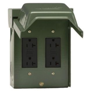 GE Backyard Outlet with 2 20 Amp GFCI Receptacles U012010GRP