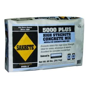 SAKRETE 5000 Plus 60 lb. High Strength Concrete Mix 65200008