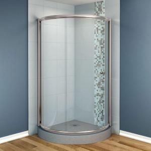 MAAX Tully 36 in. x 36 in. x 70 in. Frameless Corner Lateral Shower Door in Clear Glass and Nickel Finish 137595 900 105 000