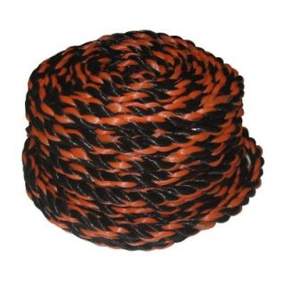 Crown Bolt 1/2 in. x 50 ft. Black and Orange Truck Rope 63982