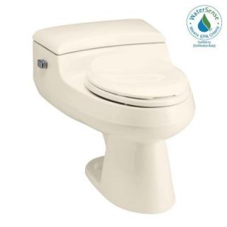 KOHLER San Raphael Comfort Height 1 Piece 1 GPF High Efficiency Elongated Toilet in Almond K 3597 47