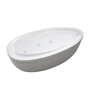 Universal Tubs Mystic 5.9 ft. Jetted Whirlpool Tub with Reversible Drain in White HD3871BW
