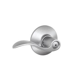 Schlage Accent Satin Chrome Bed and Bath Lever F40 ACC 626