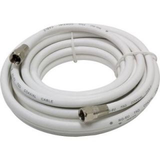 GE 15 ft. White RG 6 Coaxial Cable 73311