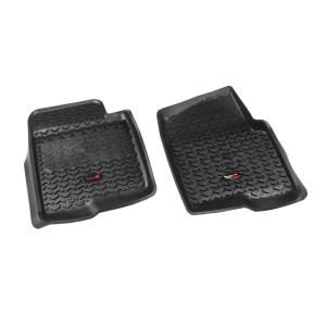 Rugged Ridge Floor Liner Front Pair Black 2012 2013 Ford F150 Single/Double Hook 82902.31