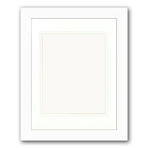 PTM Images 1 Opening 8 in x 10 in. Matted White Portrait Frame (Set of 2) 8 0001A WHITE