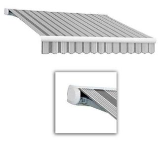 AWNTECH 16 ft. Key West Full Cassette Manual Retractable Awning (120 in. Projection) in Gun/Gray KWM16 361 GUNG