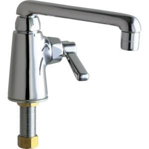 Chicago Faucets 1 Handle Kitchen Faucet in Chrome with 6 in. S Type Swing Spout 349 ABCP