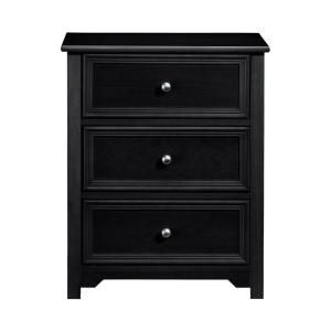 Home Decorators Collection Oxford Black 20.5 in. W 3 Drawer End Table 4246420210