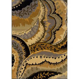 Gold/ Grey Transitional Area Rug (5 X 76)