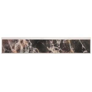 Merola Tile Eclipse Negro 17 3/4 in. x 3 1/4 in. Ceramic Floor and Wall Bullnose Trim Tile FCGECNBN