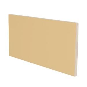 U.S. Ceramic Tile Color Collection Matte Camel 3 in. x 6 in. Ceramic Surface Bullnose Wall Tile DISCONTINUED U248 S4639