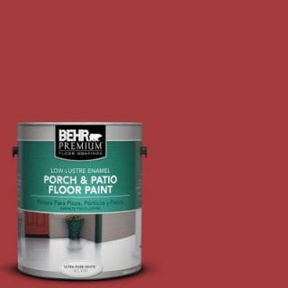BEHR Premium 1 Gal. #PFC 02 Brick Red Low Lustre Porch and Patio Floor Paint 630001