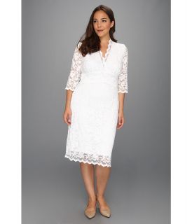 Kiyonna Luxe Lace Wedding Dress Womens Dress (White)