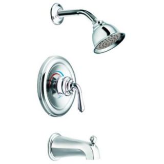 MOEN Monticello Posi Temp 1 Handle Tub and Shower Faucet Trim Only in Chrome (Valve not included) T2449