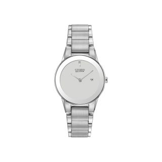 Citizen Eco Drive Axiom Womens Silver Tone Watch GA1050 51A