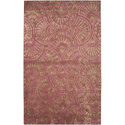 Hand Tufted Wool   Art Silk Rug (5 X 8)