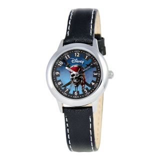 Disney Kids Pirates of the Caribbean Leather Strap Watch, Boys