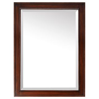 Brentwood Wood Frame Walnut Finish Rectangle Mirror