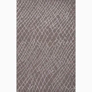 Handmade Gray Wool/ Art Silk Te X Tured Rug (8 X 10)