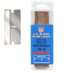 U.S. BLADE 300 Single Edge #9 Steel Back in Clam Shell Package (100 blades per Pack)sold as 3 Sets U 111 41 3