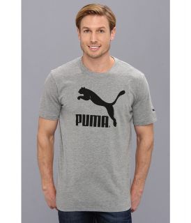 PUMA No. 1 Logo Tee Mens Short Sleeve Pullover (Gray)