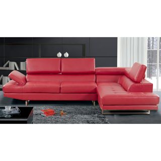 Rivera Red Bonded Leather Two piece Sectional