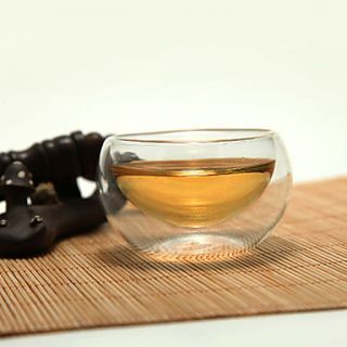 Elegant Double layer Tea Cups, Glass 1.5oz