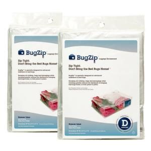 BugZip Bed Bug Resistant Drawer Lining and Clothing Encasement (2 Pack) BZ400