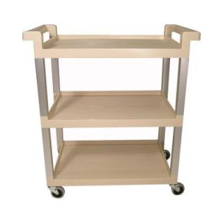Rubbermaid Commercial Products Beige Utility Cart with 3 in. Swivel Casters FG9T65 71 BEIG