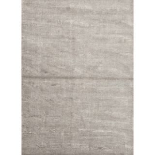 Basis Hand loomed Solid Gray Wool/silk Area Rug (5 X 8)
