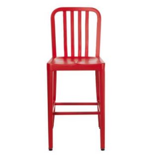 Home Decorators Collection Sandra Red 15.5 in. W Counter Stool 2478600120