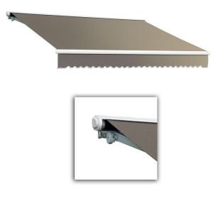 AWNTECH 14 ft. Galveston Semi Cassette Manual Retractable Awning (120 in. Projection) in Taupe SCM14 198 TP