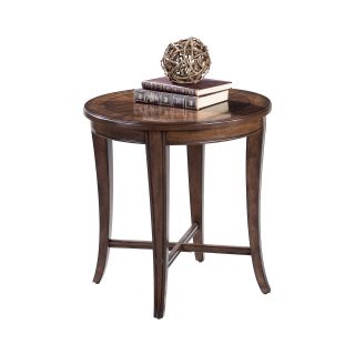 Dartmouth Round End Table, Clear Nutmeg
