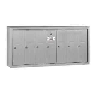 Salsbury Industries 3500 Series Aluminum Surface Mounted Private Vertical Mailbox with 7 Door 3507ASP