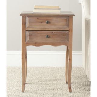 Safavieh Colin 2 Drawer Nightstand AMH6576 Finish Natural