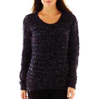 I Jeans By Buffalo Bouclé Sweater, Navy Combo, Womens